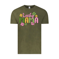 Vintage Olive lucky mama Vintage Tee - MaliasSmallBusiness