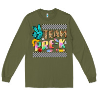 Army Green team pre k Long Sleeve Tee - NancyCooperArtShop