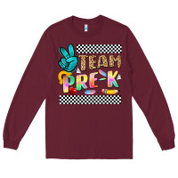 Burgundy team pre k Long Sleeve Tee - NancyCooperArtShop