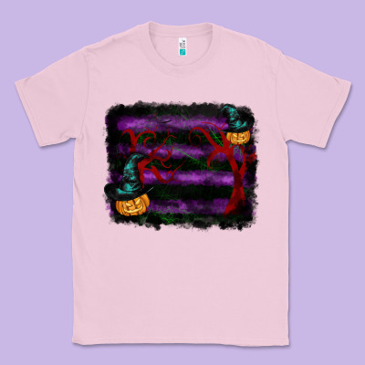 Halloween Witch Hat Backround Classic Tee Designed By Ranaportraitstore