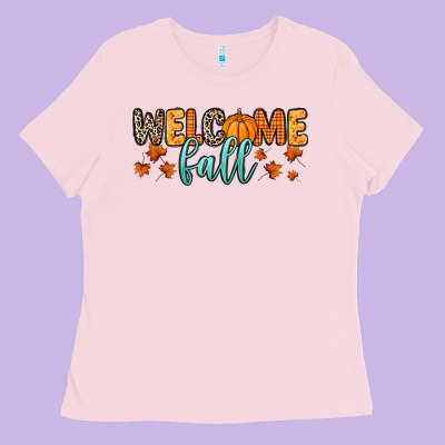 Welcome Fall Ladies Tee Designed By Ranaportraitstore