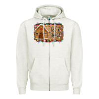 Oatmeal Heather Let it snow Zipper Hoodie - Bettercallsaul