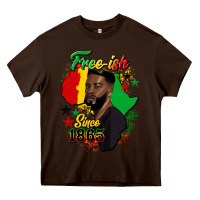 Chocolate Brown free ish since 1865 black man Heavy Core Tee - HRA Design Shop