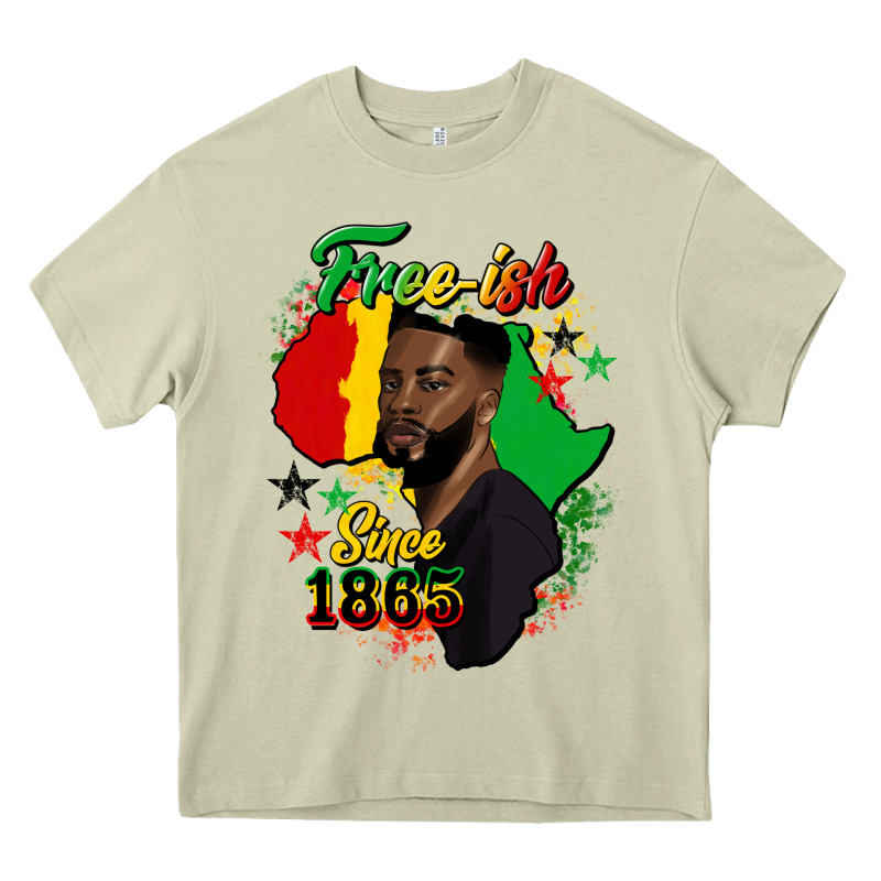 Free Ish Since 1865 Black Man Heavy Core Tee by HRA Design Shop | Teevron