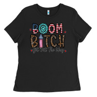 Black boom bitch Ladies Tee - CowhideDigitalArt