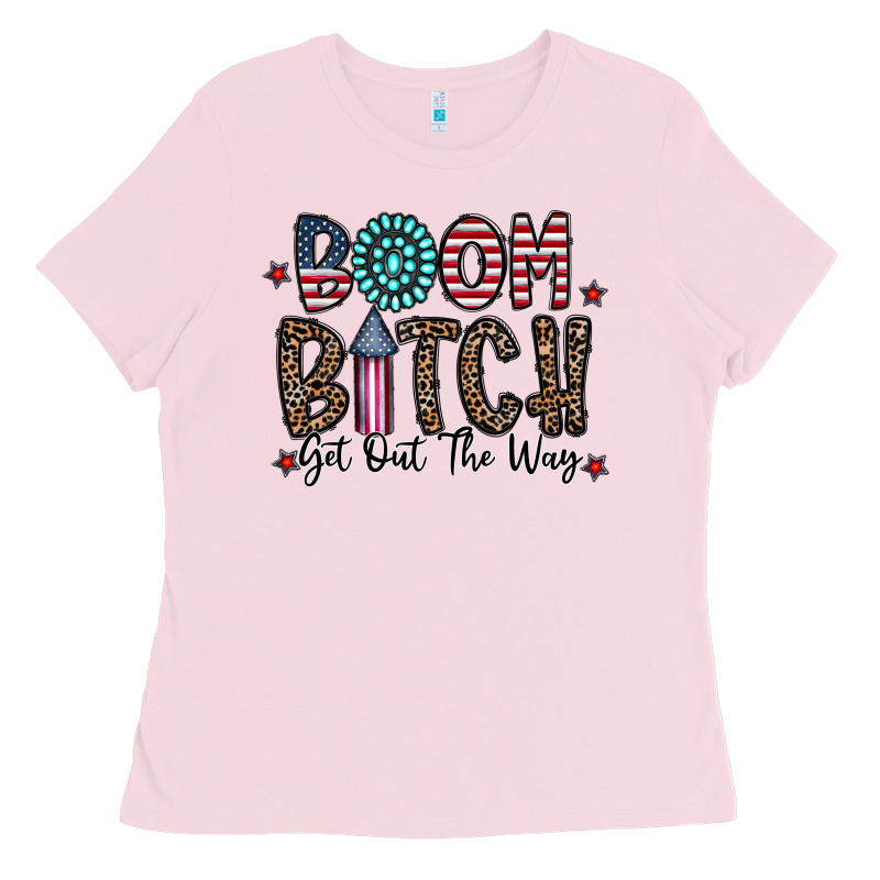 Boom Bitch Ladies Tee by CowhideDigitalArt | Teevron