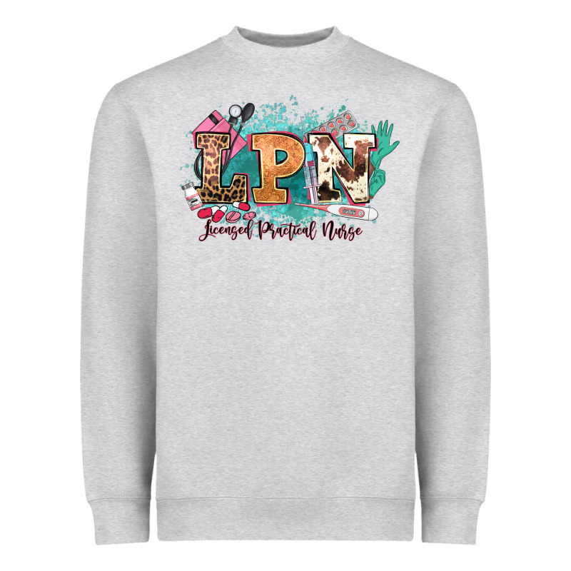Lpn Licensed Practical Nurse Western Heavyweight Sweatshirt by NancyCooperArtShop | Teevron