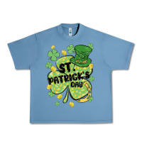 Pebble Blue st. patrick's day shamrock Urban Heavy Tee - MaliasSmallBusiness