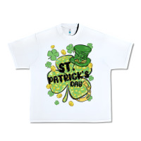 White st. patrick's day shamrock Urban Heavy Tee - MaliasSmallBusiness