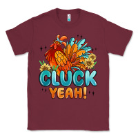 Burgundy cluck yeah Classic Tee - MaliasSmallBusiness
