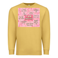 Antique Gold i am enough with glitter Premium Sweatshirt - TumblerDesignByShophia