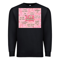 Black i am enough with glitter Premium Sweatshirt - TumblerDesignByShophia