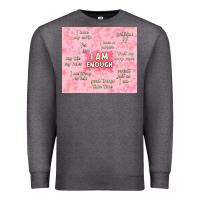 Charcoal Heather i am enough with glitter Premium Sweatshirt - TumblerDesignByShophia
