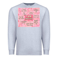 Heather Grey i am enough with glitter Premium Sweatshirt - TumblerDesignByShophia
