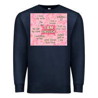 Navy i am enough with glitter Premium Sweatshirt - TumblerDesignByShophia
