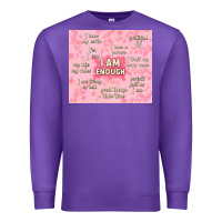 Purple i am enough with glitter Premium Sweatshirt - TumblerDesignByShophia