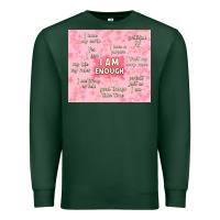 Sports Green i am enough with glitter Premium Sweatshirt - TumblerDesignByShophia