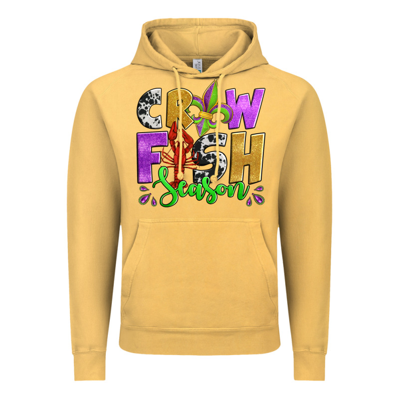 Crawfish Season Mardi Gras Carnival Fleur De Lis Vintage Hoodie by Jasminsmagicworld | Teevron