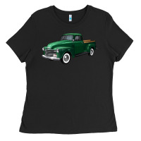 Western Green Truck Right 34 View Ladies Tee | Teevron