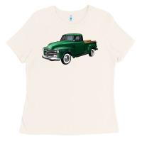 Bone western green truck right 34 view Ladies Tee - FaDigitalArtStudio