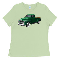 Matcha western green truck right 34 view Ladies Tee - FaDigitalArtStudio