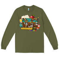 Army Green school vibes Long Sleeve Tee - NancyCooperArtShop