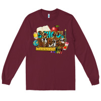 Burgundy school vibes Long Sleeve Tee - NancyCooperArtShop