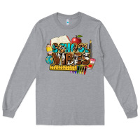 Heather Grey school vibes Long Sleeve Tee - NancyCooperArtShop