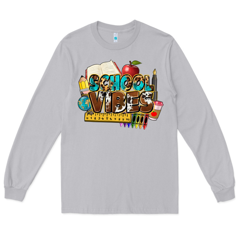 School Vibes Long Sleeve Tee by NancyCooperArtShop | Teevron