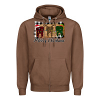 Chestnut Merry Christmas Teeth Zipper Hoodie - Bettercallsaul