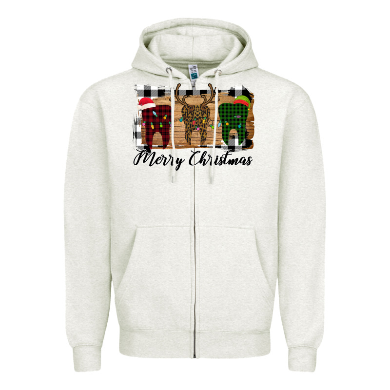 Merry Christmas Teeth Zipper Hoodie by Bettercallsaul | Teevron