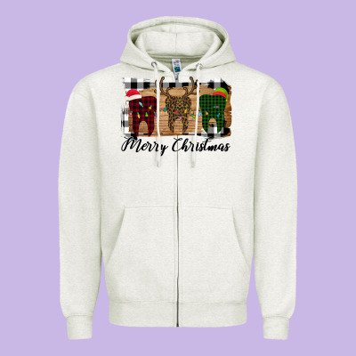 Merry Christmas Teeth Zipper Hoodie Designed By Bettercallsaul