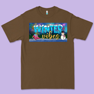Winter Vibes License Plate Premium Tee Designed By Bundleandbundleshop