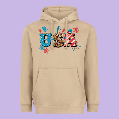 Usa 4th Of July Heavyweight Hoodie Designed By Howdyjamesfarm