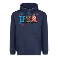 Navy USA 4th of july Heavyweight Hoodie - HowdyJamesFarm