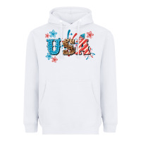 White USA 4th of july Heavyweight Hoodie - HowdyJamesFarm