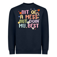 Navy bit of a mess but doin' my best Heavyweight Sweatshirt - MaliasSmallBusiness