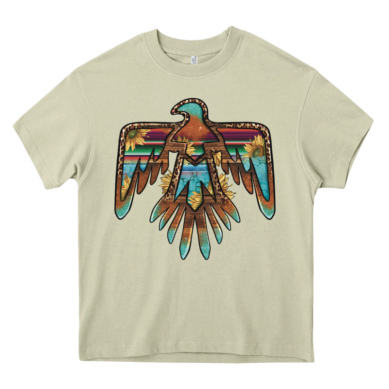 Thunderbird With Sunflowers Heavy Core Tee by BarkalooDesign | Teevron