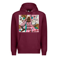 Burgundy i rescue craft supplies i'm not a hoarder i'm hero Premium Hoodie - TumblerDesignByShophia