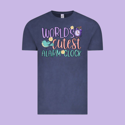 World's Cutest Alarm Clock Vintage Tee Designed By Maliassmallbusiness