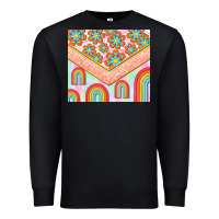 Black hippie rainbow and daisy Premium Sweatshirt - TumblerDesignByShophia