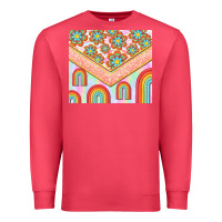 Cardinal hippie rainbow and daisy Premium Sweatshirt - TumblerDesignByShophia