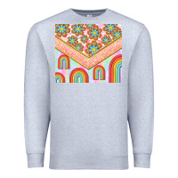 Heather Grey hippie rainbow and daisy Premium Sweatshirt - TumblerDesignByShophia