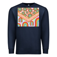Navy hippie rainbow and daisy Premium Sweatshirt - TumblerDesignByShophia