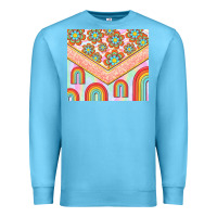 Ocean Blue hippie rainbow and daisy Premium Sweatshirt - TumblerDesignByShophia