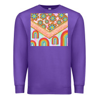 Purple hippie rainbow and daisy Premium Sweatshirt - TumblerDesignByShophia
