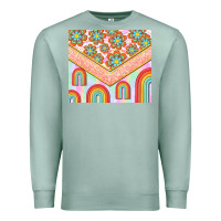 Seafoam hippie rainbow and daisy Premium Sweatshirt - TumblerDesignByShophia
