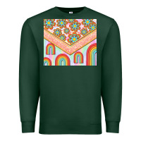 Sports Green hippie rainbow and daisy Premium Sweatshirt - TumblerDesignByShophia