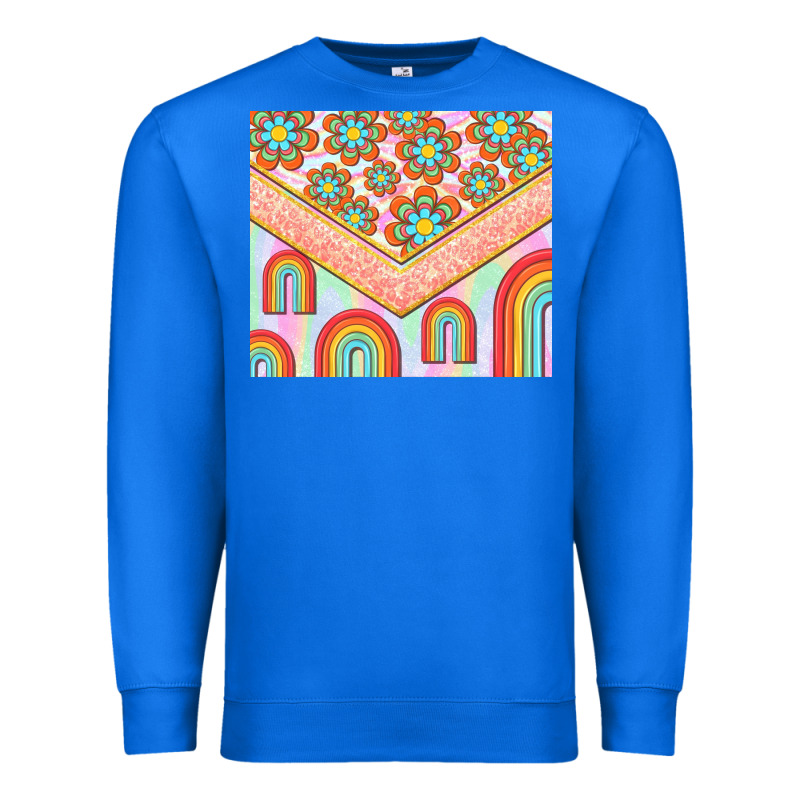 Hippie Rainbow And Daisy Premium Sweatshirt by TumblerDesignByShophia | Teevron