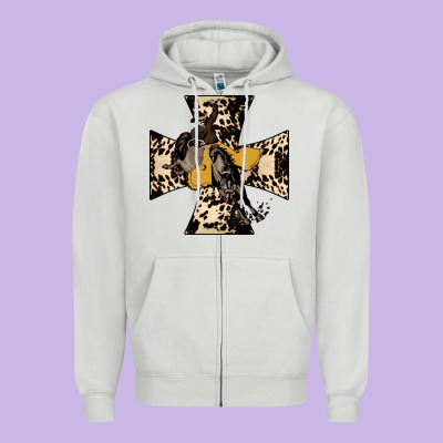Leopard Bucking Bronco Zipper Hoodie Designed By Bettercallsaul